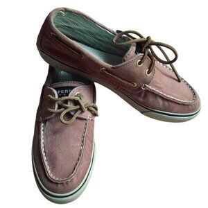 Pink Sperry nautical shoes, size 8.5 W